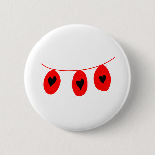 Red Black Garland Weihnachten Design Kaffee Tasse Button