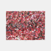 Red Black Geo Spritzer Abstrakt Fleece Blankon (Vorderseite (Horizontal))