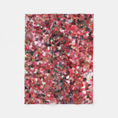 Red Black Geo Spritzer Abstrakt Fleece Blankon (Vorderseite)