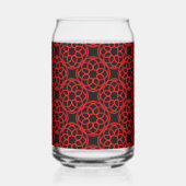 Red Black Geometric Seamless Pattern Dosenglas (Vorderseite)