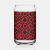 Red Black Geometric Seamless Pattern Dosenglas (Rückseite)