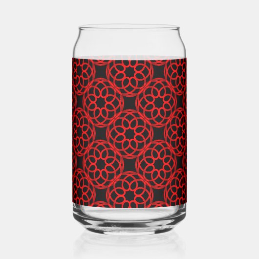 Red Black Geometric Seamless Pattern Dosenglas (Rechts)