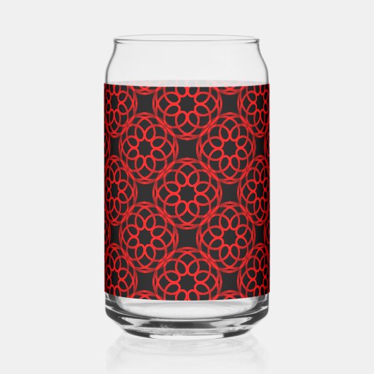 Red Black Geometric Seamless Pattern Dosenglas (Links)