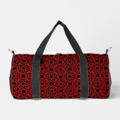 Red Black Geometric Seamless Pattern Duffle Bag (Vorderseite)