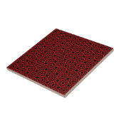 Red Black Geometric Seamless Pattern Fliese (Seite)