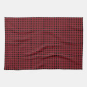 Red Black Gingham Kariert Pattern Geschirrtuch (Horizontal)