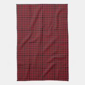 Red Black Gingham Kariert Pattern Geschirrtuch (Vertikal)