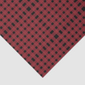 Red Black Gingham Pattern Seidenpapier (Ausschnitt)