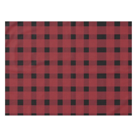 Red Black Gingham Pattern Tischdecke (Vorderseite (Horizontal))