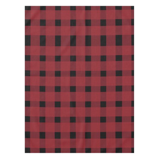 Red Black Gingham Pattern Tischdecke (Vorderseite)