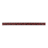 Red & Black Giraffe Muster Satinband (Vorderseite)
