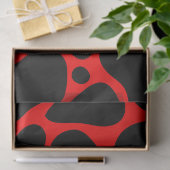 Red & Black Giraffe Muster Seidenpapier (Geschenk)