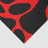 Red & Black Giraffe Muster Seidenpapier (Detail)