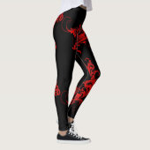 Red & Black Girl Wirbel Design Leggings (Rechts)
