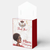 Red Black Gold African Princess Royal Baby Dusche Geschenkschachtel (Geöffnet)