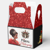 Red Black Gold African Princess Royal Baby Dusche Geschenkschachtel (Geöffnet)