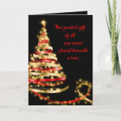 Red Black Gold Christliche Weihnachtskarte Feiertagskarte (Vorderseite)