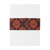 Red Black Gold Hochzeit Einladungsbanderole (Rückseitenbeispiel)