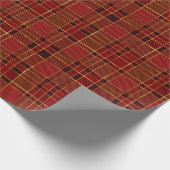 Red Black Gold Kariert Geschenkpapier (Ecke)