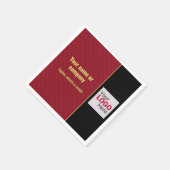 Red, Black & Gold Smart Strip - eigenes Logo hinzu Serviette (Ecke)
