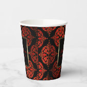 Red Black Gold Wedding Paper Cups Pappbecher (Links)