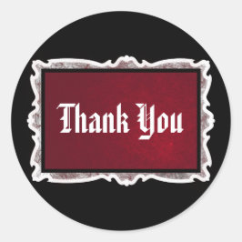 Red & Black Goth Wedding Vielen Dank an Stickers
