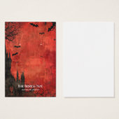 Red Black Gothic Halloween Earring Display Card (Vorne & Hinten)