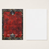 Red Black Gothic Halloween Earring Display Card (Vorne & Hinten)