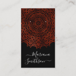 Red & Black Gothic Mandala Earring Display Cards Visitenkarte
