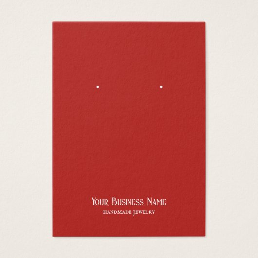 Red Black Gothic Skull Earring Display Card (Vorderseite)