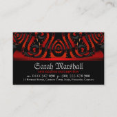 Red+Black Gothic Tribal mit Logo-Visitenkarte Visitenkarte (Vorderseite)