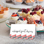 Red Black Grad Class Year Folding Food oder Platzkarte