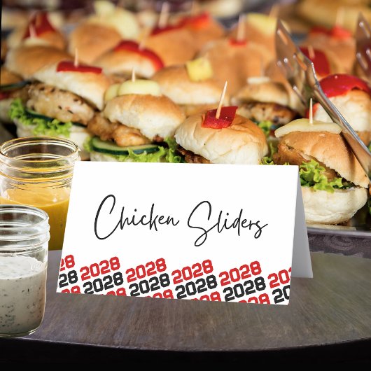 Red Black Grad Class Year Folding Food oder Platzkarte