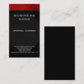 Red Black Gray Consultant Business Card Visitenkarte (Vorne/Hinten)