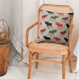 Red Black Gray Else Pattern Kissen