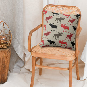 Red Black Gray Else Pattern Kissen