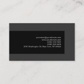 Red Black Gray Fotografy Business Card Visitenkarte (Rückseite)