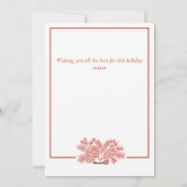 Red Black Gray Modernes Elegantes Foto Weihnachten (Rückseite)