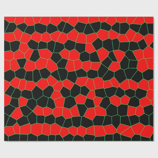 Red Black Green Cool Stylish Trendy Pattern Geschenkpapier (Flach)