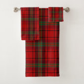 Red Black Green Cosy Plaid Badhandtuch Set (Insitu)