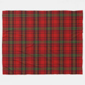 Red Black Green Cosy Plaid Fleecedecke (Vorderseite (Horizontal))