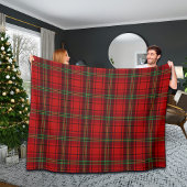 Red Black Green Cosy Plaid Fleecedecke