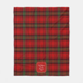 Red Black Green Cosy Plaid Fleecedecke (Vorderseite)