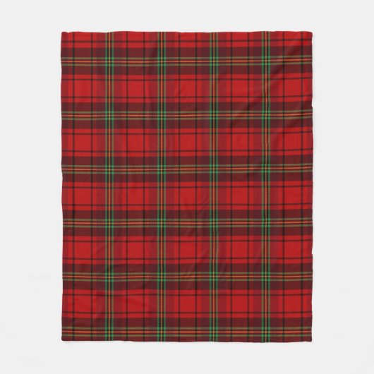 Red Black Green Cosy Plaid Fleecedecke (Vorderseite)
