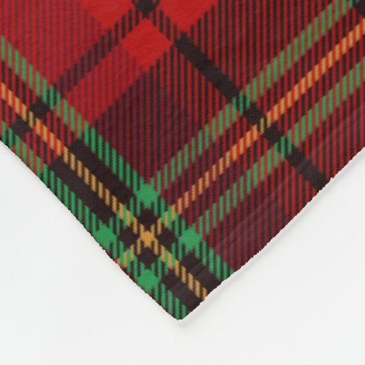 Red Black Green Cosy Plaid Fleecedecke (Ecke)
