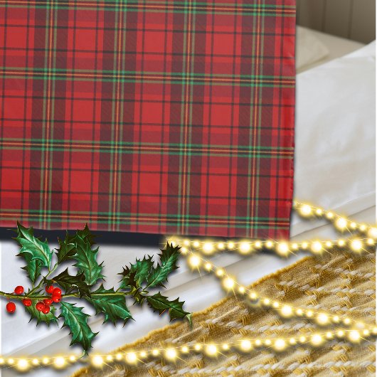 Red Black Green Cosy Plaid Kissenbezug