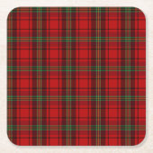 Red Black Green Cosy Plaid Rechteckiger Pappuntersetzer (Vorderseite)