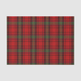 Red Black Green Cosy Plaid Seidenpapier