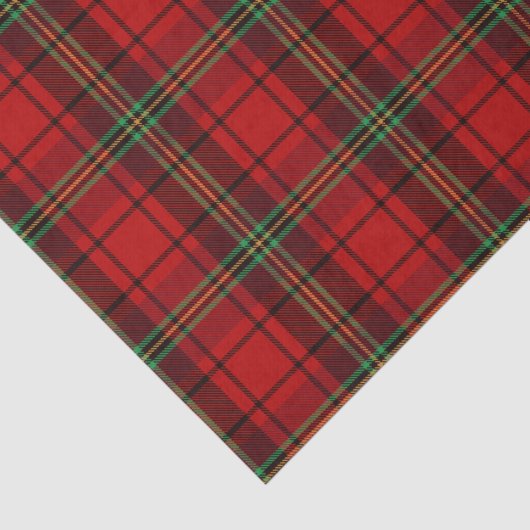 Red Black Green Cosy Plaid Seidenpapier (Ausschnitt)