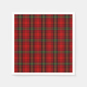 Red Black Green Cosy Plaid Serviette (Vorderseite)